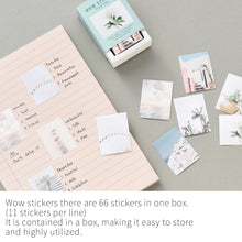 Load image into Gallery viewer, Monolike Wow Sticker Last summer+Break time set - Mini size cute stickers, square stickers