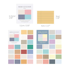 Load image into Gallery viewer, Monolike Wow Sticker Plan ver.1 + ver.2 Set - Mini Size Cute Stickers, Square Stickers