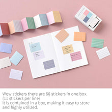 Load image into Gallery viewer, Monolike Wow Sticker Plan ver.1 + ver.2 Set - Mini Size Cute Stickers, Square Stickers