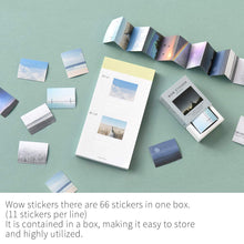 Load image into Gallery viewer, Monolike Wow Sticker Serenity + Mellow set - Mini size cute stickers, square stickers