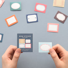Load image into Gallery viewer, Monolike Wow Sticker Sketch label + Retro label set - Mini size cute stickers, square stickers