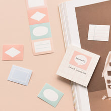 Load image into Gallery viewer, Monolike Wow Sticker Sketch label + Retro label set - Mini size cute stickers, square stickers