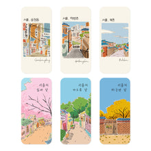 Load image into Gallery viewer, Monolike Seoul Alleyway+Season Hard Bookmark 6P SET - Acryilc bookmarks, Bookclips, Design bookmarks
