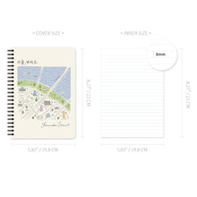 Load image into Gallery viewer, Monolike Streets of Seoul A5 Line Spiral Notebook, Yeouido - Hardcover 5.83 x 8.27inch 128 Page
