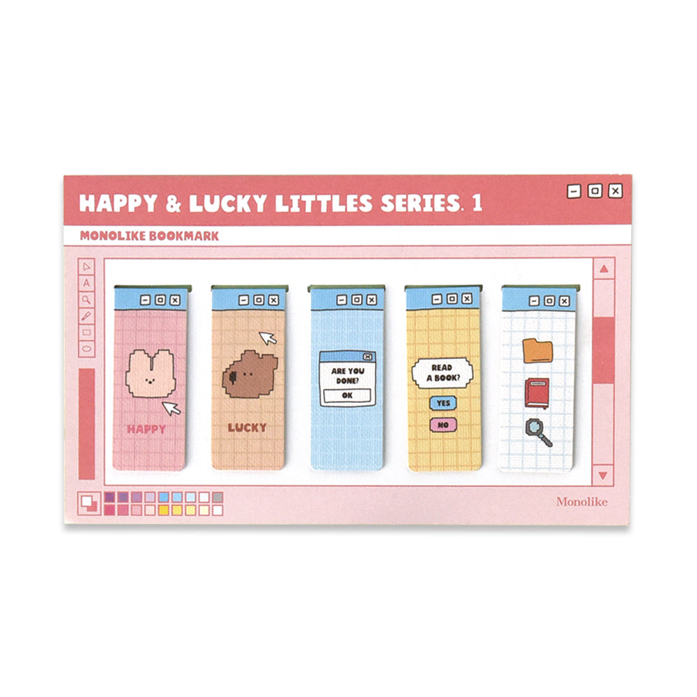 Monolike Magnetic Bookmarks Happy and Lucky Littles Series.1, Set of 5