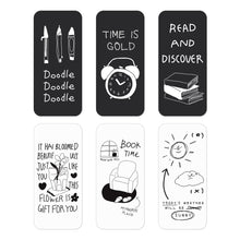 Load image into Gallery viewer, Monolike Little Doodle Today+Big objet Hard Bookmark 6P SET - Acryilc bookmarks, Bookclips, Design bookmarks
