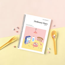 Load image into Gallery viewer, Monolike Spiral School Notebook, Ordinary days A 4P SET - 7.09 x 9.45inch, 98 Page, Academic Line Notebook
