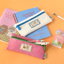 Load image into Gallery viewer, Monolike Unmatched friends Pen Case, Ivory - Pencil Pouch, Portable Pencil Bag, Pencil Case, Office Pouch case
