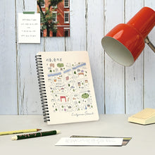 Load image into Gallery viewer, Monolike Streets of Seoul A5 Line Spiral Notebook, Euljiro - Hardcover 5.83 x 8.27inch 128 Page
