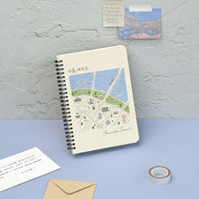 Load image into Gallery viewer, Monolike Streets of Seoul A5 Line Spiral Notebook, Yeouido - Hardcover 5.83 x 8.27inch 128 Page
