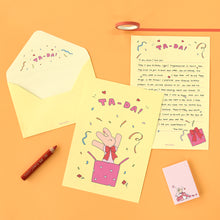 Load image into Gallery viewer, Monolike Happy and Lucky Birthday Letter Paper and Envelopes Set - 8Type, 32 Letter Paper + 16 Envelopes
