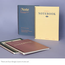 Load image into Gallery viewer, Monolike Spiral School Notebook, Subject A 4P SET - 7.09 x 9.45inch, 98 Page, Academic Line Notebook
