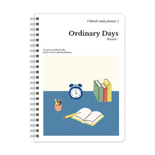 Load image into Gallery viewer, Monolike Ordinary days 4 Month Study Planner, Desk - Academic Planner, Weekly &amp; Monthly Planner, Study plan
