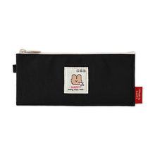 Load image into Gallery viewer, Monolike Happy and Lucky Daily pen case, Happy Black - Slim Water-Resistant Nylon Pen Pouch, Aesthetic Vivid Stationery Organizer for Office
