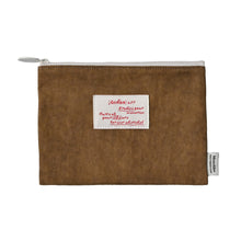 Load image into Gallery viewer, Monolike Archive 247 Faded Flat Pouch, Brown - Makeup Bag, Cosmetic Bag, Travel Bag, Toiletry Bag, Organizer, Storage Bag

