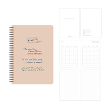 Load image into Gallery viewer, Monolike A5 Planning Notebook Archive 247, Beige - Undated 4-Month Planner, Portable Lay-Flat Spiral-Bound Diary for Office Use
