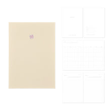 Load image into Gallery viewer, Monolike Nature Log 6 Month Undated Planner, Clover - B6 Lay Flat Diary with Clear PVC Pocket &amp; Hologram Foil Cover for Office
