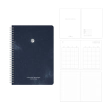 Load image into Gallery viewer, Monolike A5 Planning Notebook Moonlight, Deep night - Undated 4-Month Planner, Portable Lay-Flat Spiral-Bound Diary for Office Use
