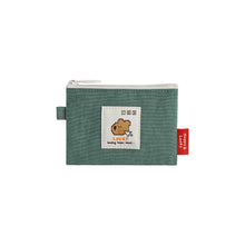 Load image into Gallery viewer, Monolike Happy and Lucky Card Case, Mint - Small Nylon Pouch, Portable Keychain Coin Purse, Waterproof Card Sleeve, Compact Daily Organizer Case
