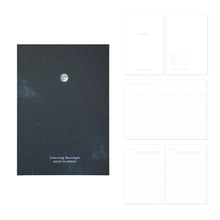 Load image into Gallery viewer, Monolike Moonlight 6 Month Undated Planner, Deep night - B6 Lay Flat Diary with Clear PVC Pocket &amp; Hologram Foil Cover for Office
