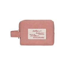 Load image into Gallery viewer, Monolike Archive 247 Handy Pouch, Pink - Small Nylon Pouch, Portable Cosmetic &amp; Toiletry Case, Tech Cable Organizer, Daily Storage Bag
