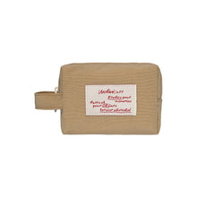 Load image into Gallery viewer, Monolike Archive 247 Handy Pouch, Beige - Small Nylon Pouch, Portable Cosmetic &amp; Toiletry Case, Tech Cable Organizer, Daily Storage Bag
