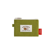 Load image into Gallery viewer, Monolike Happy and Lucky Card Case, Green - Small Nylon Pouch, Portable Keychain Coin Purse, Waterproof Card Sleeve, Compact Daily Organizer Case
