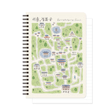 Load image into Gallery viewer, Monolike Streets of Seoul A5 Line Spiral Notebook, Gyeongbokgung - Hardcover 5.83 x 8.27inch 128 Page
