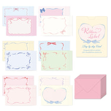 Load image into Gallery viewer, Monolike Day by Day Card, 118 Ribbon Label - Mix 48 Mini Single cards, 24 envelopes Package
