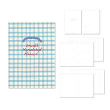 Load image into Gallery viewer, Monolike BASIC Unmatched Friends 6-Month Undated Planner, Blue Check - Undated Academic Weekly &amp; Monthly Planner
