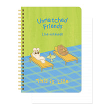 Load image into Gallery viewer, Monolike Unmatched Friends A5 Line Spiral Notebook, Sunbed - Hardcover 5.83 x 8.27inch 128 Page
