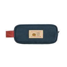 Load image into Gallery viewer, Monolike Unmatched Friends Butter Pencil Case, Navy - Structured Square Desk Organizer, Large Capacity Aesthetic Stationery Pouch &amp; Makeup Brush Bag
