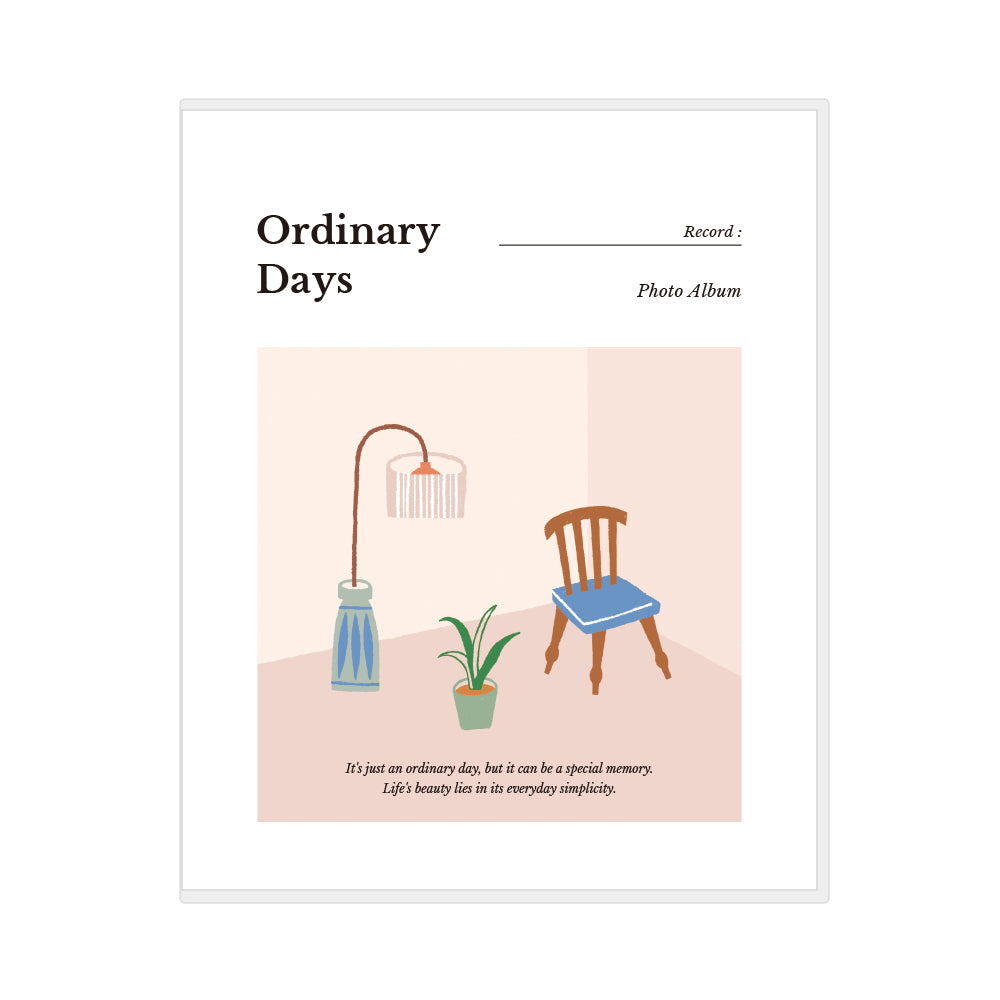 Monolike Ordinary Days PVC Adhesive Photo Album, Sweet Home - Photo Album, Photo Book, Adhesive Album, Design Album