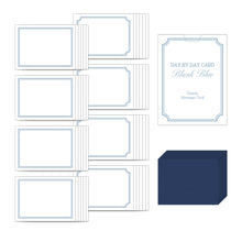 Load image into Gallery viewer, Monolike Day by Day Card, 112 Blank Blue - Mix 48 Mini Single cards, 24 envelopes Package
