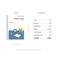 Load image into Gallery viewer, Monolike Ordinary days 4 Month Study Planner, Desk - Academic Planner, Weekly &amp; Monthly Planner, Study plan
