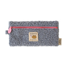 Load image into Gallery viewer, Monolike Unmatched Friends Bbogeuli Pencil Case, Blue - Slim Fuzzy Fleece Pen Pouch for Daily Use with Stain-Resistant Lining
