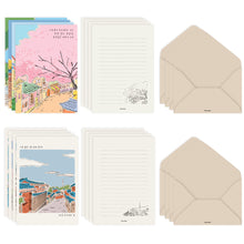 Load image into Gallery viewer, Monolike Seoul Letter Paper and Envelopes Set - 8Type, 32 Letter Paper + 16 Envelopes

