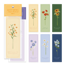 Load image into Gallery viewer, Monolike Olivia Flowers Yellow+Purple Acrylic Bookmark 6P SET - Modern Book Accessory for Aesthetic Reading
