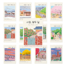 Load image into Gallery viewer, Monolike Twelve Months of Seoul Single Card - Mix 12 pack Postcards
