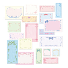 Load image into Gallery viewer, Monolike Ribbon Label Sticker Pack (102pcs) - Aesthetic Scrapbooking Material, Writable Paper Sticker Set for Planners and Journals Decor
