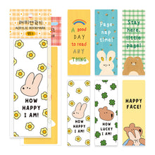 Load image into Gallery viewer, Monolike Happy and Lucky+Unmatched Friends Acrylic Bookmark 6P SET - Modern Book Accessory for Aesthetic Reading
