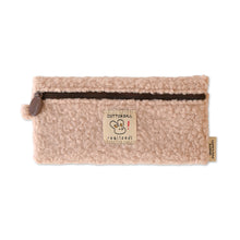 Load image into Gallery viewer, Monolike Unmatched Friends Bbogeuli Pencil Case, Pink - Slim Fuzzy Fleece Pen Pouch for Daily Use with Stain-Resistant Lining
