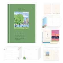 Load image into Gallery viewer, Monolike Seoul : Today&#39;s Season 6-Month Hardcover Diary, Park - Undated Academic Weekly &amp; Monthly Planner

