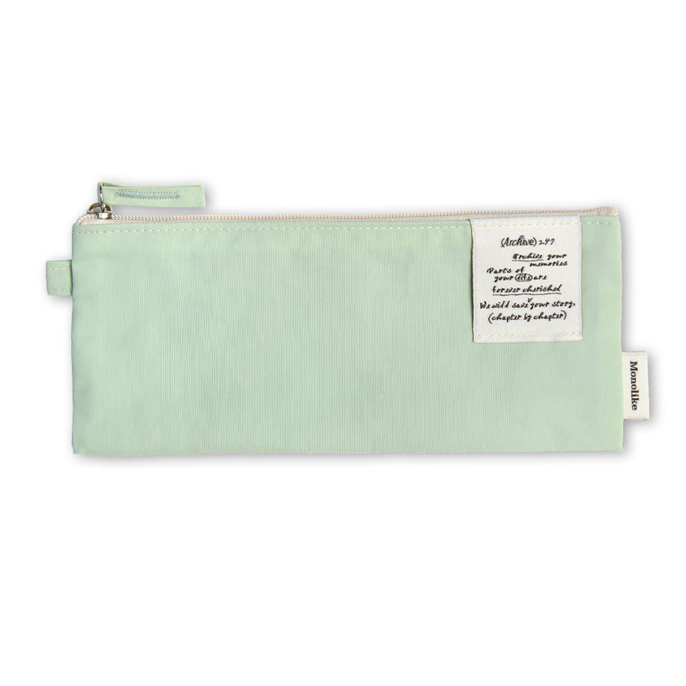 Monolike Archive 247 Flat Pen Case, Mint - Pencil Pouch, Portable Pencil Bag, Pencil Case, Office Pouch case, Pen case
