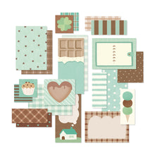 Load image into Gallery viewer, Monolike Mint Choco Sticker Pack (102pcs) - Aesthetic Scrapbooking Material, Writable Paper Sticker Set for Planners and Journals Decor
