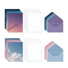 Load image into Gallery viewer, Monolike Moonlight Letter Paper and Envelopes Set - 8Type, 32 Letter Paper + 16 Envelopes
