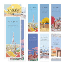 Load image into Gallery viewer, Monolike Seoul Fall + Winter Acrylic Bookmark 6P SET - Modern Book Accessory for Aesthetic Reading
