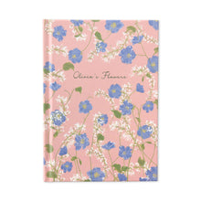 Load image into Gallery viewer, Monolike Olivia&#39;s Flowers Hardcover Lined Notebook, Pink - Hardcover, Academic, Journal, Diary, 112pages
