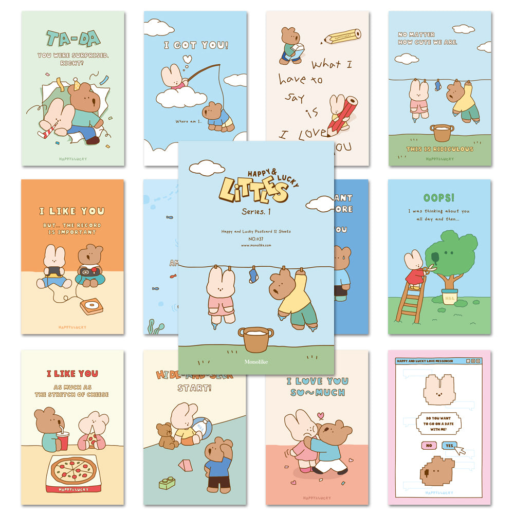 Monolike Happy and Lucky Littles Series.1 Single card - mix 12 pack