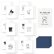 Load image into Gallery viewer, Monolike Day by Day Card, 121 The Fluffy Club - Mix 48 Mini Single cards, 24 envelopes Package
